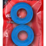 Hunkyjunk Stiffy Bulge Silicone Cock Ring (2 Pack) - Teal Ice