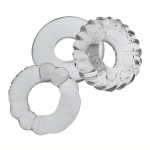 Oxballs Bonemaker Cock Ring Kit (3 Pack) - Clear