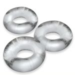 Oxballs Fat Willy Jumbo Cock Ring (3 Pack) - Clear