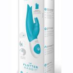 The Flutter Rabbit Rechargeable Silicone Rabbit Vibrator - Blue