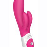 The Rumbly Rabbit Rechargeable Silicone Rabbit Vibrator - Hot Pink