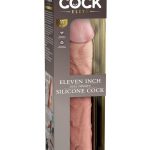 King Cock Elite Dual Density Silicone Dildo 11in - Vanilla