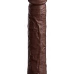 King Cock Elite Dual Density Silicone Dildo 11in - Chocolate