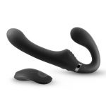 Shi/Shi Mignight Rider Rechargeable Silicone Dual End Strapless Strap-On - Black