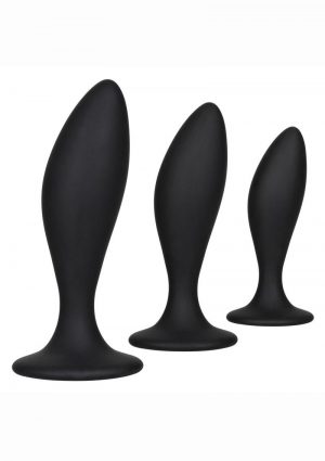 Silicone Anal Curve Kit (3 piece) - Black