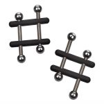 Nipple Grips Power Grip Crossbar Nipple Vices - Black/Silver