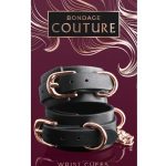 Bondage Couture Wrist Cuffs - Black