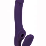 2 Become 1 Rechargeable Silicone Vibrator with Remote Control - Purple