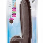 Au Naturel Huge Sensa Feel Dildo with Suction Cup 10in - Chocolate