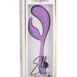 Elle Liquid Silicone Dual Flicker Rechargeable Vibrator - Purple