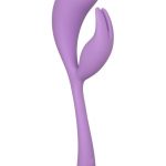 Elle Liquid Silicone Dual Flicker Rechargeable Vibrator - Purple