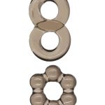 PowerBullet Got Big D Super Stretch Cock Rings (2 pack) - Black