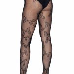 Leg Avenue Butterfly Net Tights - O/S - Black