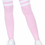 Leg Avenue Athlete Thigh Hi 3 Stripe Top - O/S - Light Pink