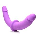 Strap u Double Charmer Silicone Double Dildo with Harness - Purple