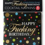 Happy F`n Birthday Napkins (8 per Pack) - Multicolor