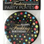 Happy F`n Birthday Plates (8 per Pack) - Multicolor