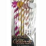 Glitterati Boobie Tall Party Straws (8 per Pack) - Assorted Color