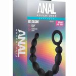 Anal Adventures Platinum Silicone Beginner Anal Beads - Black