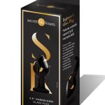 Secret Kisses Handblown Glass Plug 3.5in - Black/Gold