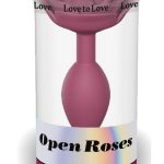 Open Roses Silicone Anal Plug - Medium - Plum Star