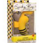 Shegasm Sucky Bee Rechargeable Silicone Clitroal Stimulating Finger Vibe - Black/Yellow