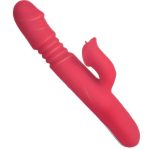 Princess Passion Heat Rechargeable Silicone Warming Vibrator with Clitoral Wheel - Coral