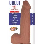 Realcocks Dual Layered Uncut Slider Thick Shaft Dildo 9.25in - Caramel