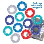 The 9`s - Baller`s Dozen Beaded Cockrings (12 per Pack) - Assorted Colors