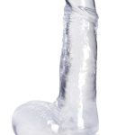B Yours Plus Rock n` Roll Realistic Dildo with Balls 7.25in - Clear