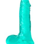 B Yours Plus Rock n` Roll Realistic Dildo with Balls 8in - Teal