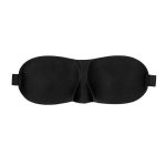 Ouch! Satin Curvy Eye Mask with Elastic Straps - Black