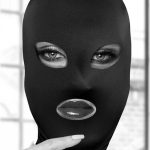 Ouch! Subversion Mask with Open Mouth and Eyes - Black