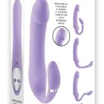 Gender X Orgasmic Orchid Rechargeable Silicone Vibrator with Clitoral Stimulator - Purple