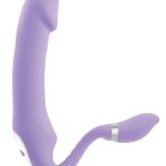 Gender X Orgasmic Orchid Rechargeable Silicone Vibrator with Clitoral Stimulator - Purple