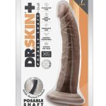 Dr. Skin Plus Posable Dildo 7in - Chocolate