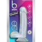 B Yours Diamond Gleam Dildo 7in - Clear