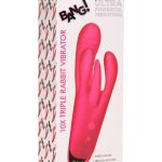 Bang! Triple Rabbit Silicone Vibrator - Pink