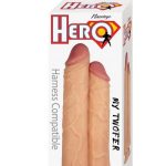 Hero My Twofer Double Dildo with Suction Cup - Vanilla