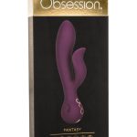 Obsession Fantasy Rechargeable Silicone Rabbit Vibrator - Purple