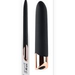 Gender X Gold Standard Rechargeable Silicone Bullet - Black/Rose Gold