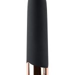 Gender X Gold Standard Rechargeable Silicone Bullet - Black/Rose Gold