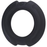 OptiMALE Flexisteel Soft Silicone With Inner Metal Core Cock Ring 35mm - Black