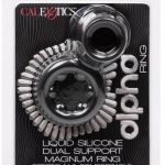 Alpha Liquid Silicone Dual Magnum Ring - Black