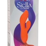 Stella Liquid Silicone Dual Teaser Rechargeable Vibrator - Orange