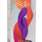 Stella Liquid Silicone Dual Pleaser Rechargeable Vibrator - Purple