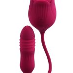 Wild Rose Rechargeable Silicone Clitoral Stimulator - Red