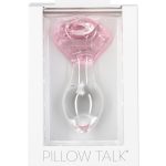 Pillow Talk Rosy Glass Anal Plug - Clear/Pink