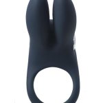 VeDO Sexy Bunny Rechargeable Silicone Couples Cock Ring - Black Pearl