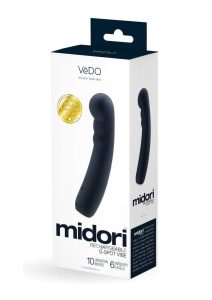 VeDO Midori Rechargeable Silicone G-Spot Vibrator - Just Black